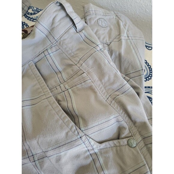 Lululemon Mens Golf Shorts Plaid Gray Asian Accent Size 30 Altered from 34 to 30 - Picture 9 of 16